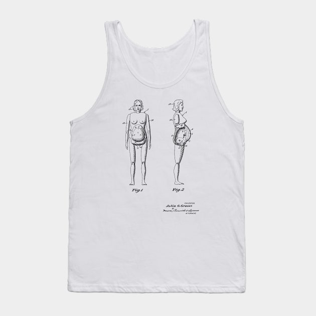 Educational Apparatus for Teaching Obstetrics and Midwifery Vintage Patent Hand Drawing Tank Top by TheYoungDesigns